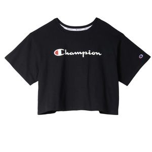 Champion | Women’s Black Cropped short sleeve  Tee shirt | size Medium
